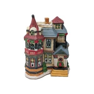 Porcelain Christmas House 7" Vintage Collectable Christmas Village House